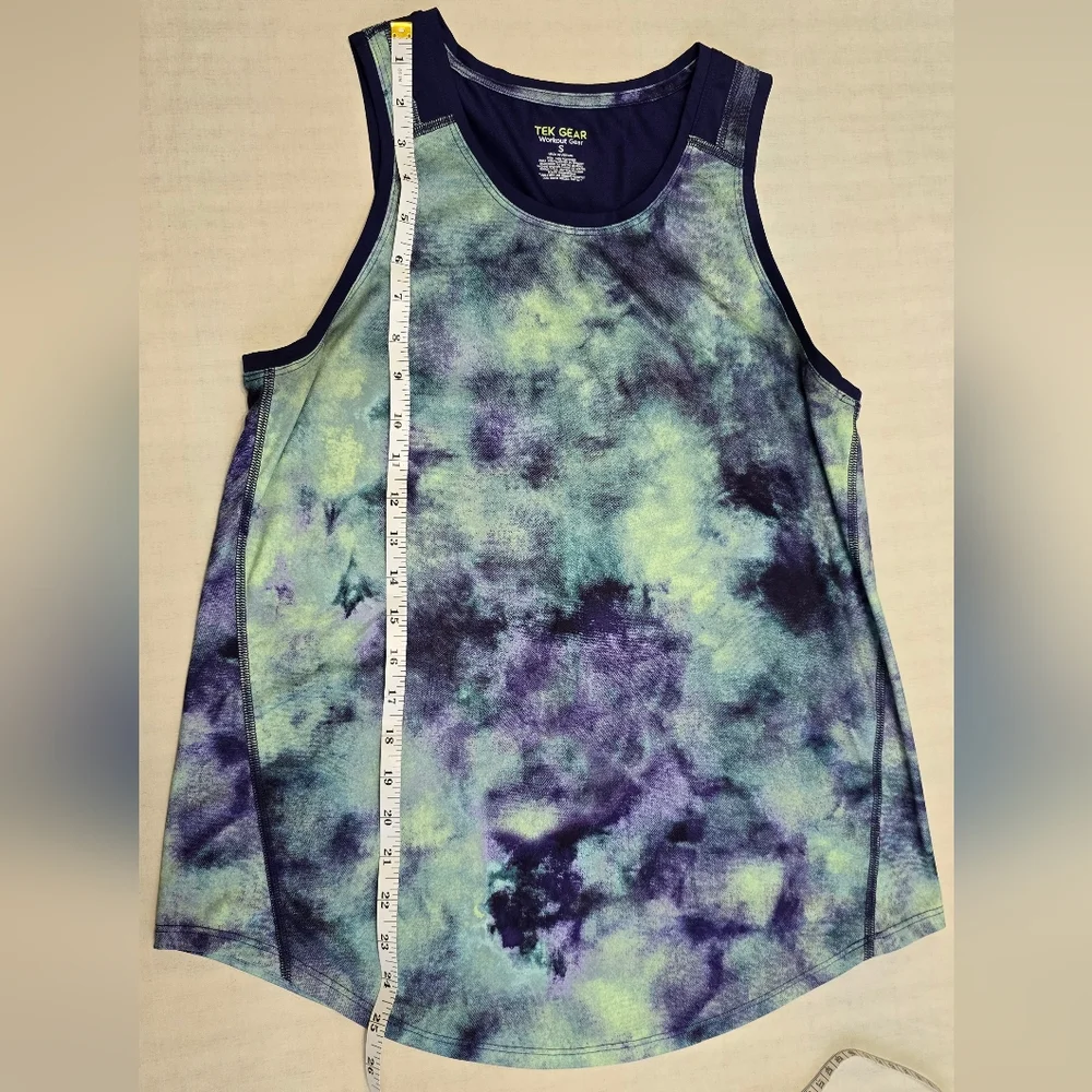 Tek Gear Blue and Green Tie-Dye Tank Top - Picture 6 of 7